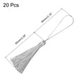 thumbnail image 2 of Marcapáginas Borlas - 20uds 6.5" Sedoso Suave Mini Borla con Lazos para Llavero Graduación Mano Hecho Bricolaje Artesanía Accesorio, Gris, 2 of 5