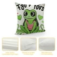 thumbnail image 4 of Nawypu Just A Girl Who Loves Frogs Throw Pillow Cover,Farmhouse Cartoon Frog Cushion Cover for Sofa Bed Home Girls Bedroom Decor Frog Lovers Girls Gifts, 4 of 5