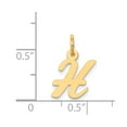 thumbnail image 3 of 14K Yellow Gold Charm Pendant Themed 17 mm 8-11 Small Script Initial H, 3 of 3