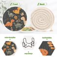 thumbnail image 4 of Yayeee 6 PCS Drink Coasters with Holder Set Woven Absorbent Round Tabletop Hot Pad, Cartoon Dinosaur, 4 of 7