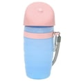 thumbnail image 1 of blue Botella de agua para perros, dispensador de agua portátil para perros con tazón plegable para beber para caminar, 1 of 4