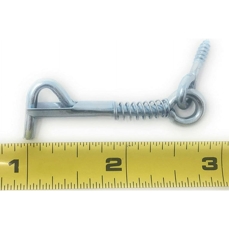 Hook and eye latch with spring hotsell