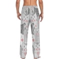 thumbnail image 4 of FREEAMG Cat Cotton Pajama Pant for Men, Super Soft Lightweight Lounge Pajama Bottoms Drawstring Sleepwear Pant with 2 Pockets, 4 of 7