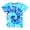 Tie Dye-Blue, variant on Boys Girls Tie Dye Shirt Hippies Senior Rainbow Tees T Shirts for Kids 4-14 Years