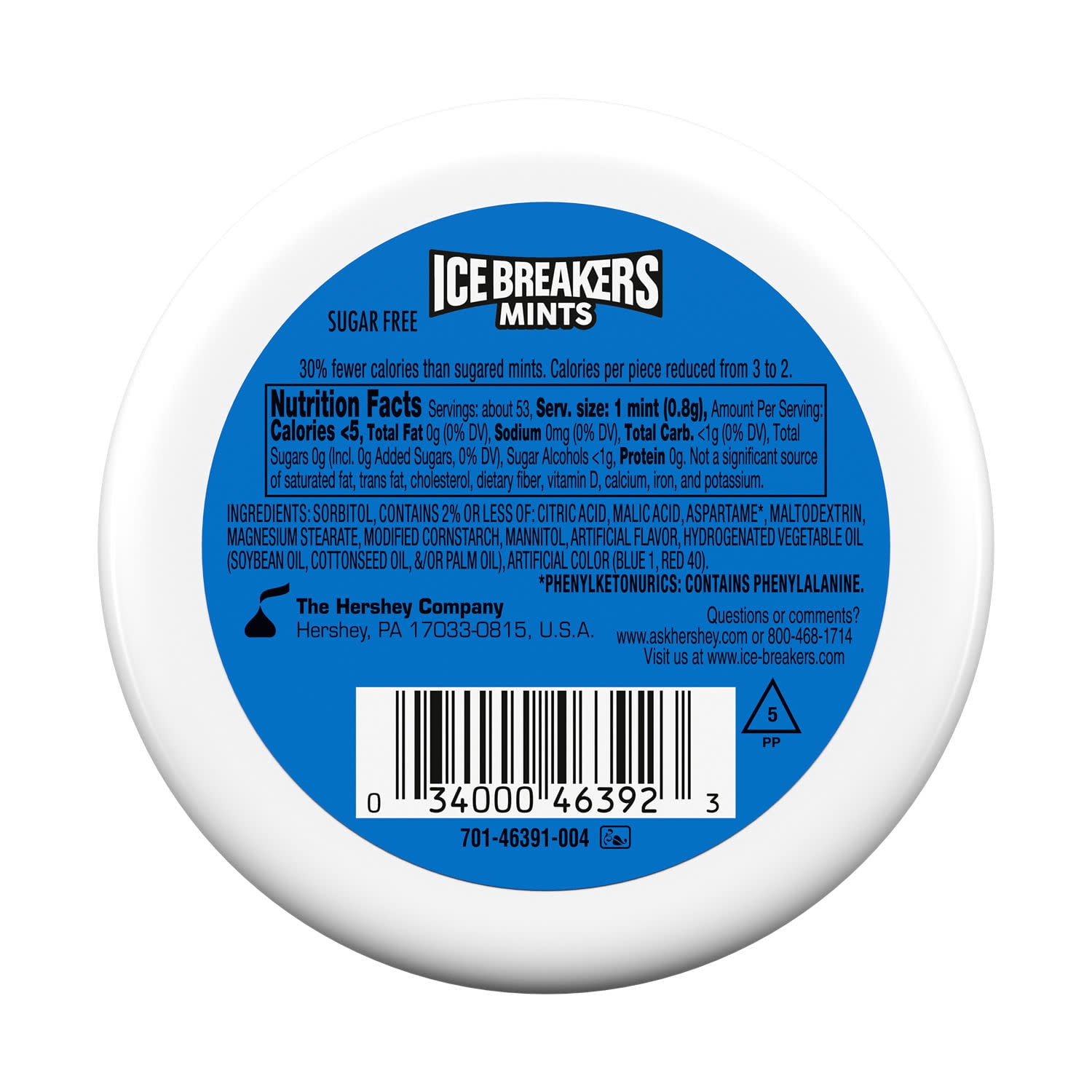 Ice Breakers Snow Cone Flavored Sugar Free Mints, Puck 1.5 oz