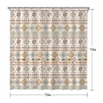 thumbnail image 5 of Boho Earthy Retro Shower Curtain 72x72 Inches Quick-Dry Polyester Curtain with Plastic Hooks Artistic Ethnic Tribal Style, 5 of 5