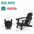 thumbnail image 6 of Hidpriva Outdoor Folding Adirondack Chair with Cup Holder, HDPE Weather Resistant Fire Pit Chair, Black(Set of 2), 6 of 7