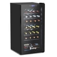 thumbnail image 5 of Dual Zone Wine and Beverage Refridgerator, 28 Bottle Wine Fridge with Independent Temperature Control & Glass Door, Freestanding Wine Cooler Chiller for Wine Champagne Beer, 5 of 12