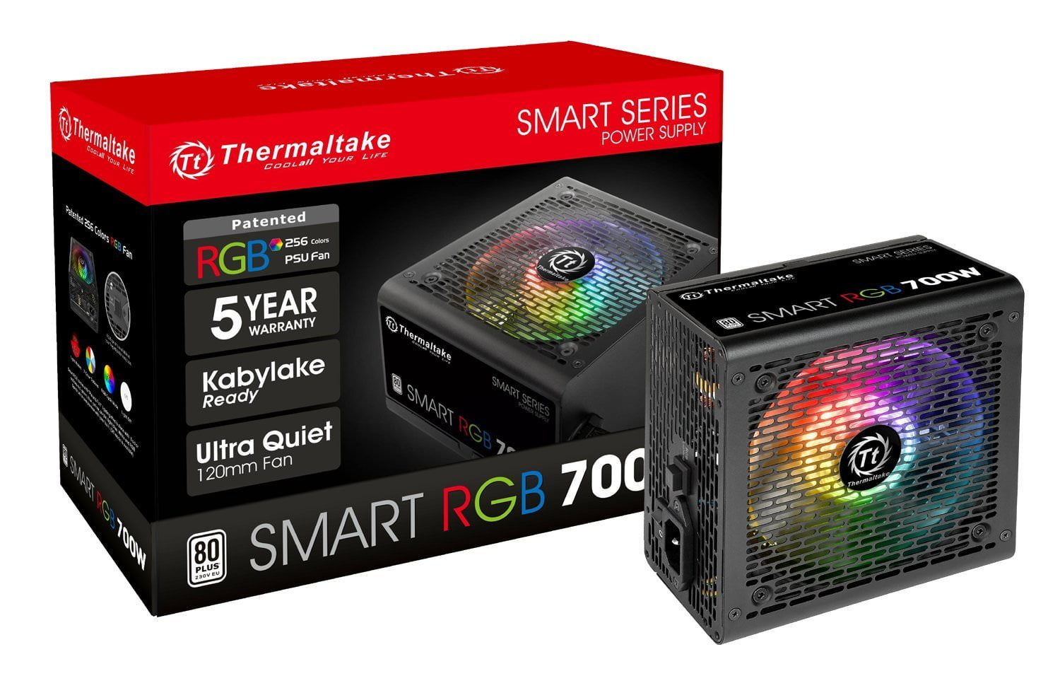 Thermaltake Smart 700W 80+ White RGB Power Supply