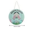 thumbnail image 3 of Xihbxyly Colgador de Puerta de Conejito de Pascua, Colorido Adorno Navideño, Letrero de Madera con Cuerda, Decoración Festiva para Porche, Ambiente Festivo de Pascua, Fácil de Colgar, Tamaño de 13.8, 3 of 7