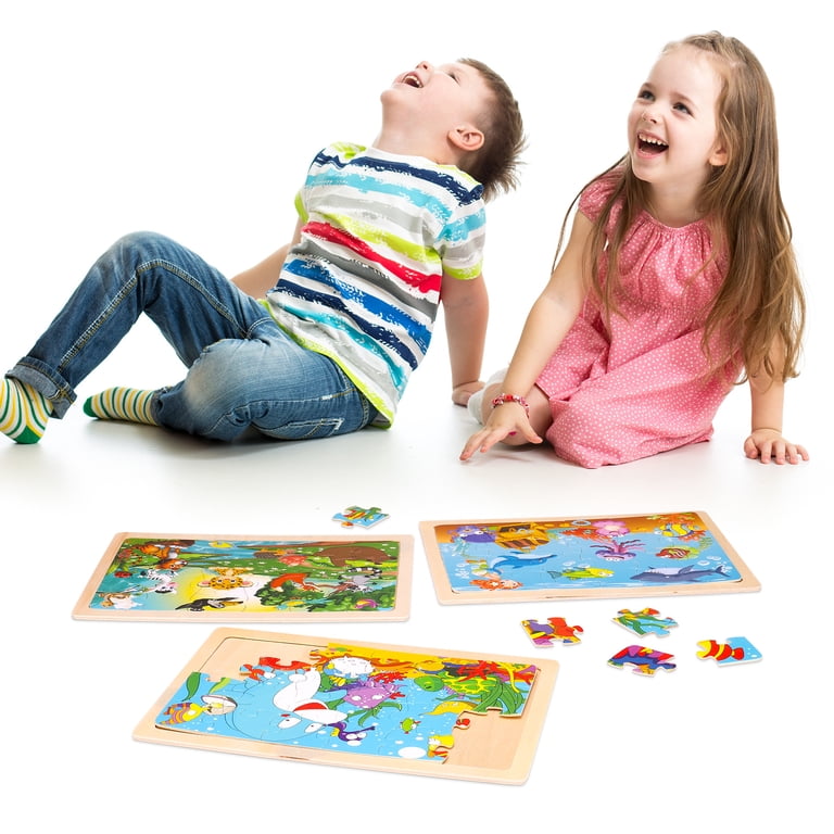 Sixwipe Wooden Puzzles Set, 5 Pack Educational Toy photo 6