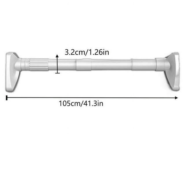JJKBVCLO Corde à Linge Réglable Sans Perçage et Tringle à Rideaux Solution d'Accrochage Facile pour Chambre Salle de Bain Garde-Robe et Entrée Perche Télescopique Gain de Place