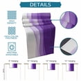 thumbnail image 6 of Purple Waves Table Runner - 70 Inch Long Ombre Abstract Art Gradient Modern Cotton and Linen Blended Dress Scarves Farmhouse Table Runner for Kitchen Dining, Coffee Table, 13" x 70", 6 of 8