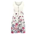 thumbnail image 3 of Mono de color estampado para mujer, falda corta, vestido sin mangas con cintura y hombros descubiertos sexy Fridja  hjkh2711, 3 of 4