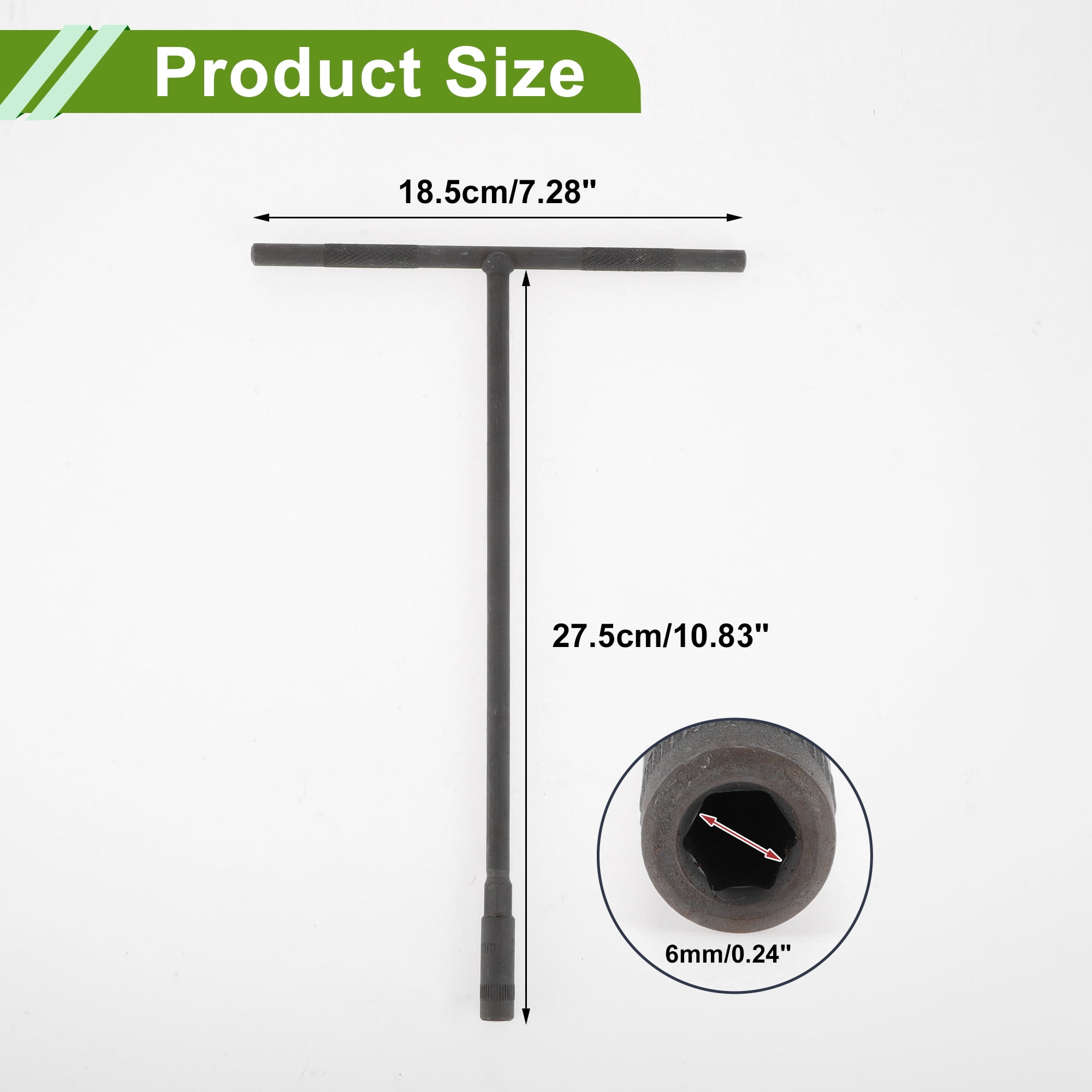 Unique Bargains Universal Socket Wrench Durable Spanner for Car Motorcycle 1Pc 6mm ID