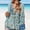 Green, variant on LINGLANG Womens Tops Trendy Fashion Tops Loose V Neck Printed Loose Casual Long Sleeves T Shirt Shirts Under $5