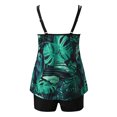 thumbnail image 2 of QLEICOM Women's Swimsuits High Waisted Tummy Control Swimwear Conservative Print Strappy Back Set Two Piece Swimsuits Swimdress Women Bikinis Swimming Suits Cover Ups Bathing Suits Green L, 2 of 7
