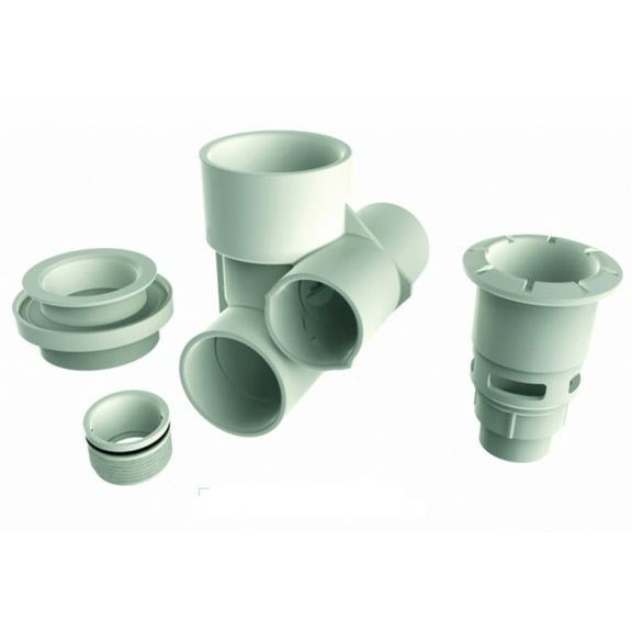 <p>AquaStar AquaThunder ATG101 Spa Jet 2.5'' Gunite Jet Body Assembly - White</p>