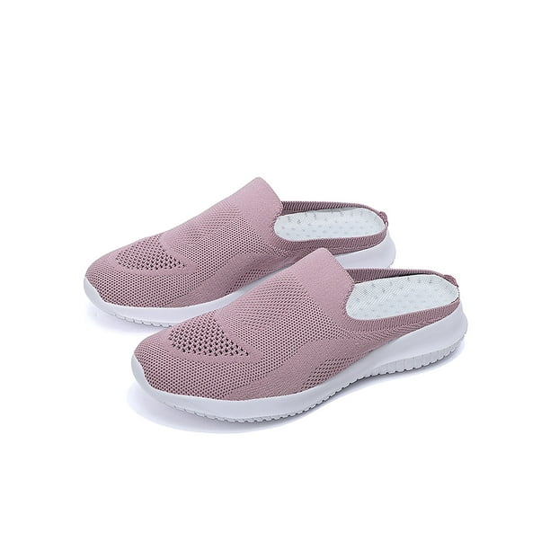 SIMANLAN Womens Slip On Backless Sneakers Indoor/Outdoor Walking Shoes ...