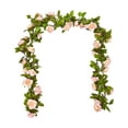 thumbnail image 2 of PVCS Artificial Rose Flower Rattan Wall Hanging Indoor Windin Decoration Fake Flower for Home Decor, 2 of 6