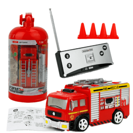 Mini 3.5'' Rescue R/c Fire Engine Truck Remote Control Fire Truck Best Gift Toy for Boys with Lights Siren and Extending