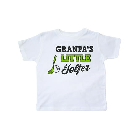 

Inktastic Granpas Little Golfer with Golf Club and Ball Gift Toddler Boy or Toddler Girl T-Shirt