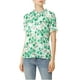 thumbnail image 5 of BLUSA CHIC PARA MUJER INSPIRADA, FLORES, CON VOLANTES, MANGA CORTA, CUELLO CON VOLANTES, BLUSAS CASUAL M VERDE, 5 of 8