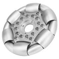 thumbnail image 4 of Single Omni Wheel, 127mm Aluminum Single Omni Wheel 20kg Load Capacity Precise Processing Technology Run Smoothly  for Ball Balance Robot 14210, 4 of 7