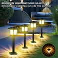 thumbnail image 5 of 2 Pack Solar Lights Outdoor Waterproof-IP65 LED Solar Garden Lights for Yard & Patio Auto Off Cool White Light 39cm Height Lighting, 5 of 9