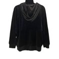 thumbnail image 2 of Champion Elite Women's Velour Pullover Hoodie Sweatshirt Black/Navy, Size m, 2 of 2