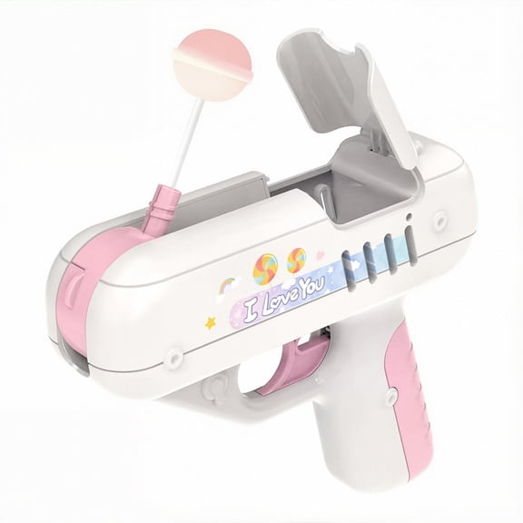 Sinyiin Pretend Play Candy Dispenser Toy Guns with Smoothly Edges And Light Effect For Toddler Girl Lollipop Holder Gifting Toy