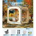 thumbnail image 3 of 6x6ft Pop-Up Screen Tent for 2-3 Persons, Portable Instant Bubble Shelter, Rainproof & Coldproof, for Patio, Backyard, Deck, Sports, Beige., 3 of 6