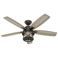 thumbnail image 2 of Hunter - Coral Bay Indoor/Outdoor Ceiling Fan With Light, Remote, 52-inch, Noble Bronze, Casual-style, 3-speed WhisperWind Motor, 59420, for Porches, Bathrooms, 2 of 16