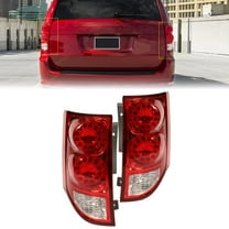 Kojem  Tail Light Lamp for 2011-2020 Dodge Grand Caravan Assembly Red and Clear Lens Driver & Passenger Side Replaces 5182534AE, 5182535AD