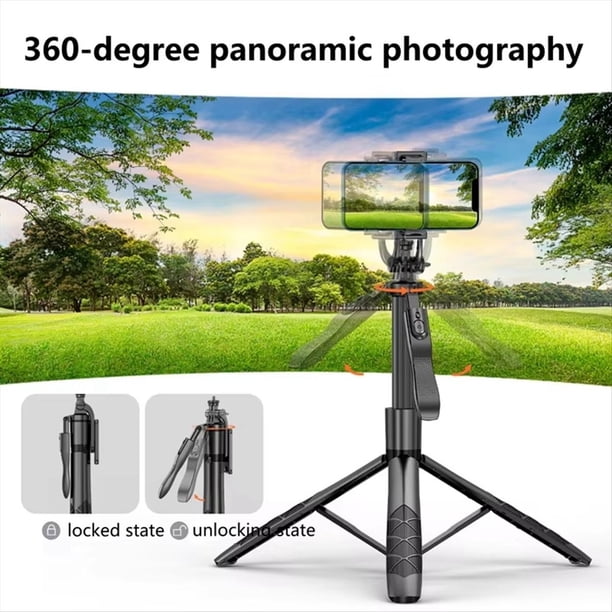 Trípode L16 Inalámbrico para Selfies en Teléfono Móvil, Monopié Plegable para Teléfonos Inteligentes, Equilibrio Estable, 1530 mm