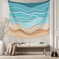 thumbnail image 5 of Turquoise Beach Small Tapestry for Bedroom Wall Hanging Tapestry, Abstract Ripple Gradient Ocean Sand Ceiling Backdrop Tapestries Poster Blanket Wall Decor for Teens Room Living Room Dorm 23" x 28", 5 of 8