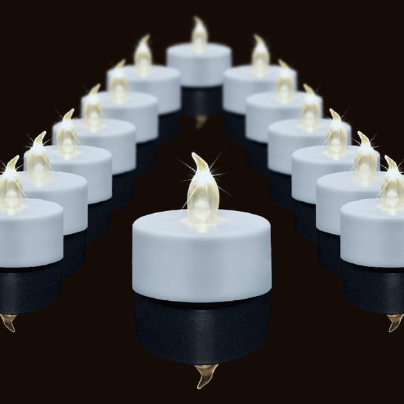 Velas de té sin llama Baikaraer, paquete de 150, color blanco cálido