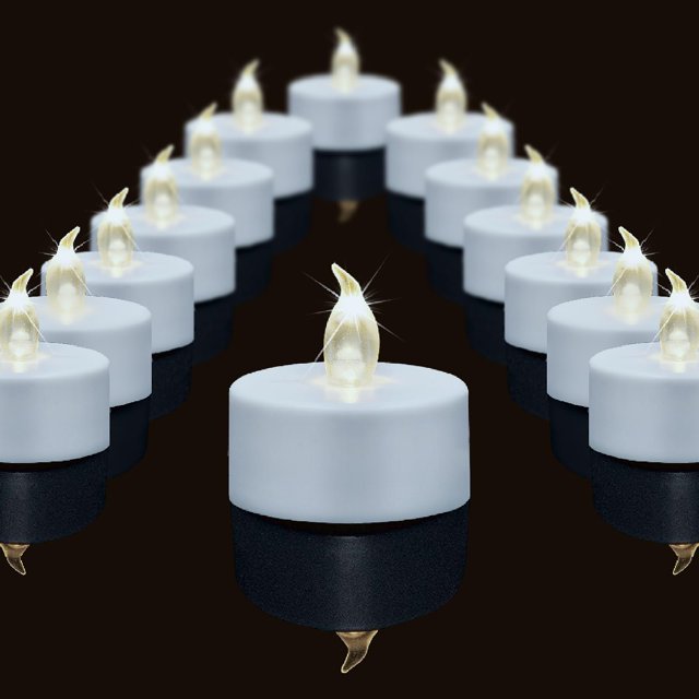 Velas de té sin llama Baikaraer, paquete de 150, color blanco cálido