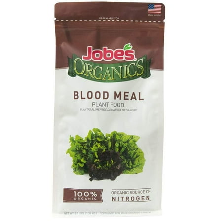Chai 3 Lb Bag Jobe's Organics 09327 Vegetables, Ferns, Shrubs and Composting, 3 Pound Bag Blood Meal 12-0-0 Organic Nitrogen for Berries, Leafy, 3 lb, Organic granular fertilizer for.., By Jobes Organics ()