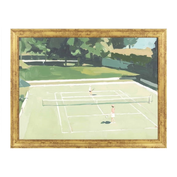 My Texas House On the Tennis Court 24" x 18" Leisure & Recreation Framed Wall Art