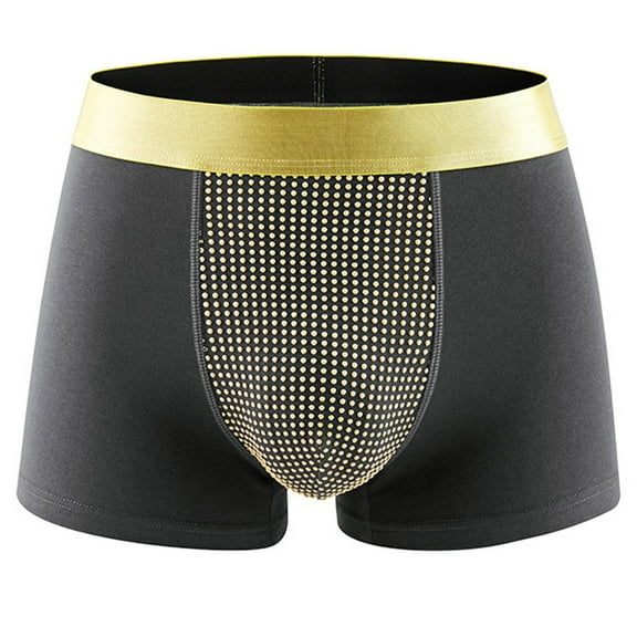 Dxzfnsa Men's No Fly Trunks Underwear, Jacquard Waistband, Breathable Lightweight, Moisture Wicking Mens Underwear Boxer Briefs,Dark Gray-4XL