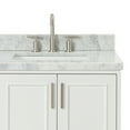 thumbnail image 6 of Ariel Stafford 43 Inch Single Right Offset Rectangle Sink Vanity With Carrara White Marble Countertop W/1.5" Edge In White, 6 of 11