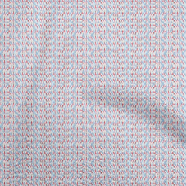 oneOone Georgette Viscose Red Fabric Triangle Craft Projects Decor Fabric Printed By The Yard 42 Inch Wide-88