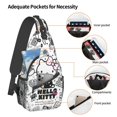 thumbnail image 5 of Hello Kitty Sling Bag for Women, Crossbody Sling Backpack Daybackpack, Cute Shoulder Bag Chest Bag for Travel Hiking Cycling, 15.3*7.2*3.5 Inch, 5 of 9