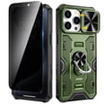 thumbnail image 1 of Funda para teléfono celular VEGO iPhone 15 Pro Max 6.7 pulgadas, color verde militar, 1 of 9