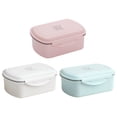 thumbnail image 3 of Wovilon Double-Layer Lunch Box Lunch Box Office Workers Fat Reduction Fitness Partition Lunch Box Light Food Grade Safe Microwave Heating, 3 of 5