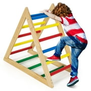 Costway Climbing Triangle Ladder, Wooden Triangle Climber, Educational Triangle Climber