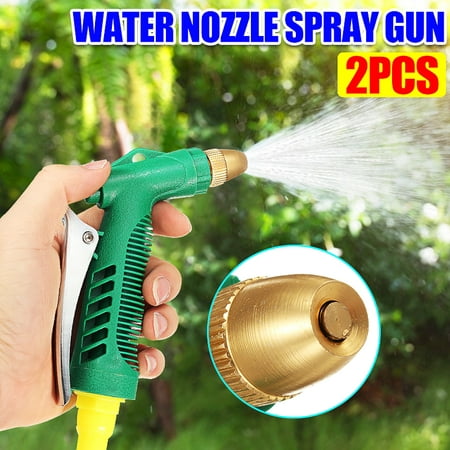 2 PCS High Pressure Outdoor Garden Hose Spray Gun Nozzle Water Sprayer Heavy Duty Metal Easy F low Control Setting Ergonomic Trigger Spary Nozzle for Car Washing /Plant