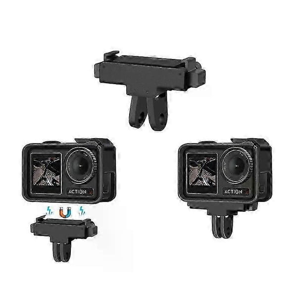 Soporte magnético plegable para cámara deportiva compatible con OSMO Action 5 Pro/4/3, adaptador de liberación rápida, base de montaje y accesorios.
