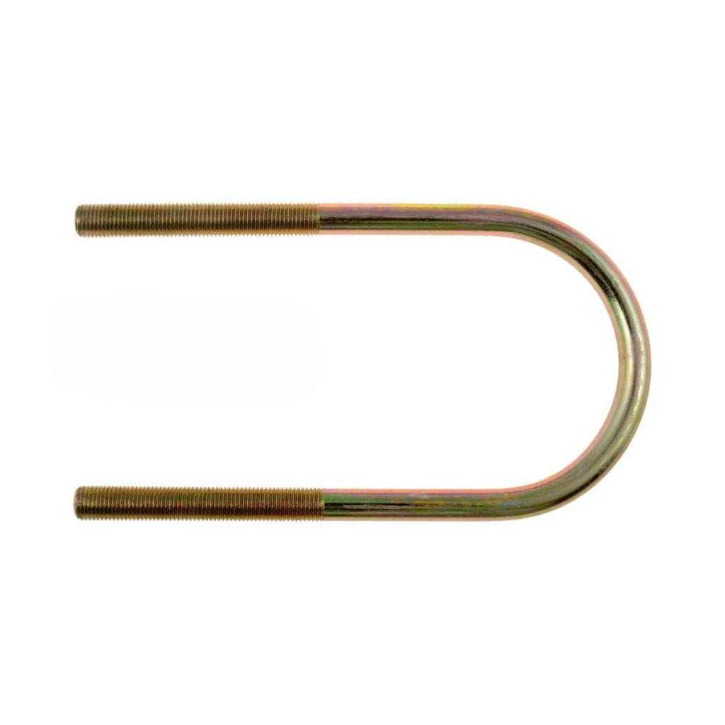 KarParts360 Threaded U-Bolt | Steel | Yellow Zinc | Round U-Bolt | Heat Hardened | Fine Thread | 7/16 Inches Thread Diameter
